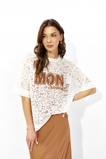 Блуза 4351 (коричневый)