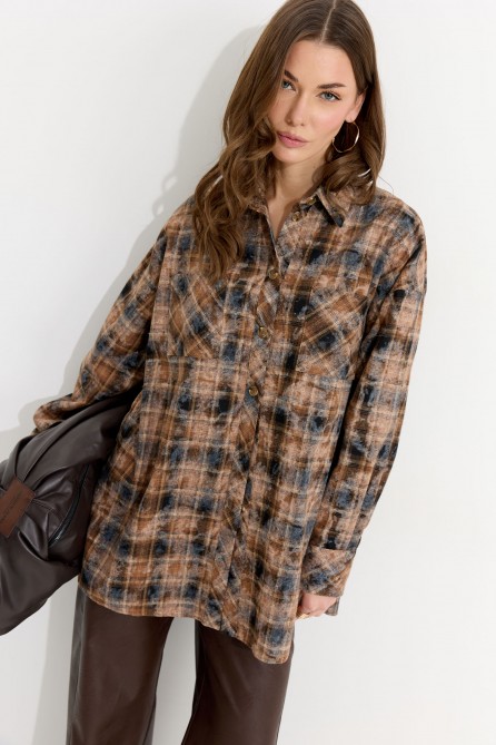 Блузка 4303 (коричневый)