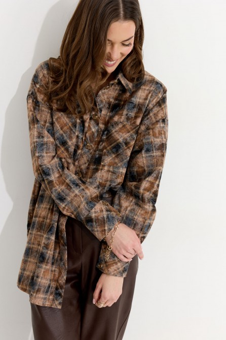 Блузка 4303 (коричневый)