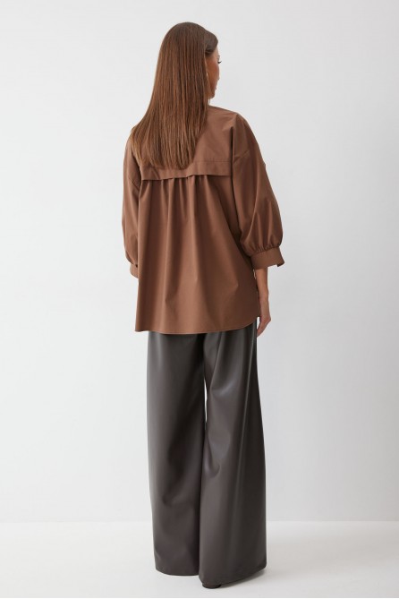 Блузка 4194 (коричневый)
