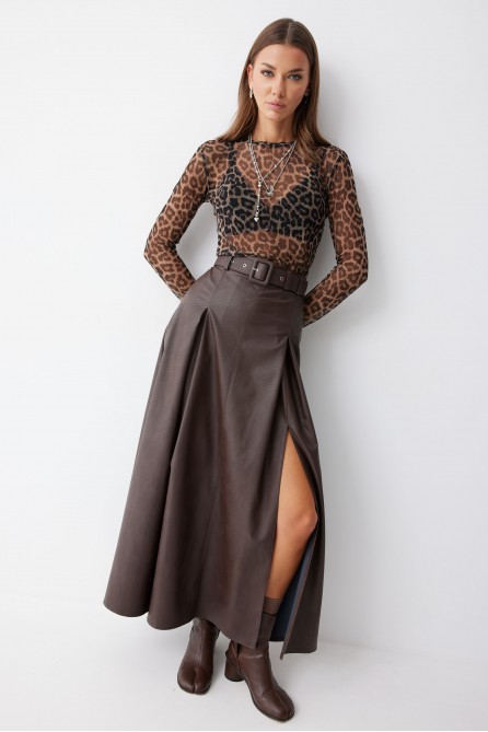 Юбка 4187 (коричневый)
