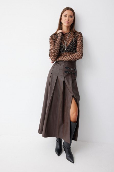 Юбка 4223 (коричневый)